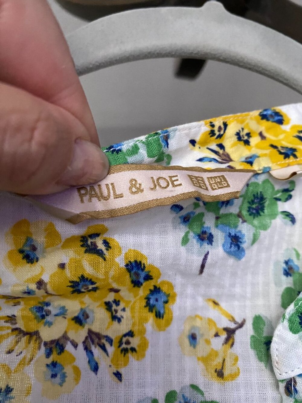 UNIQLO X PAUL & JOE Puff Sleeve Cotton Floral Tiered Dress with Pockets Size M - Picture 5 of 8